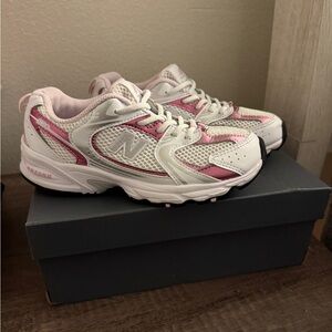New Balance Kids Shoes - Pink and White